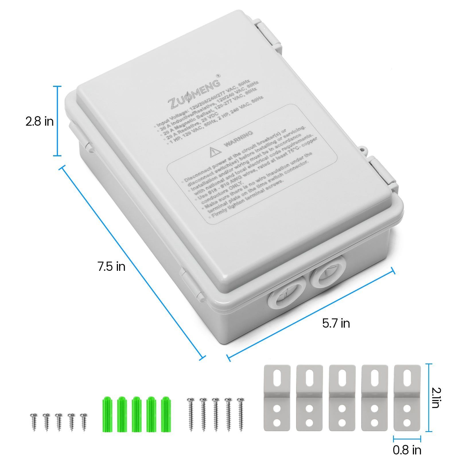 2-Circuit 30Amp Astronomic Electronic Time Switch, Automated Weekly Scheduling, to-The-Minute Programming, Built-in Rechargeable Lithium Battery, IP65 Waterproof, Supports 120-277 VAC