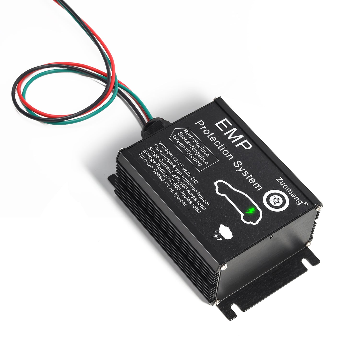 Vehicle EMP Protection, 12 Volt DC for Cars and Trucks, Lightning, Solar Flare, Surge, CME Protection,  270,000 A
