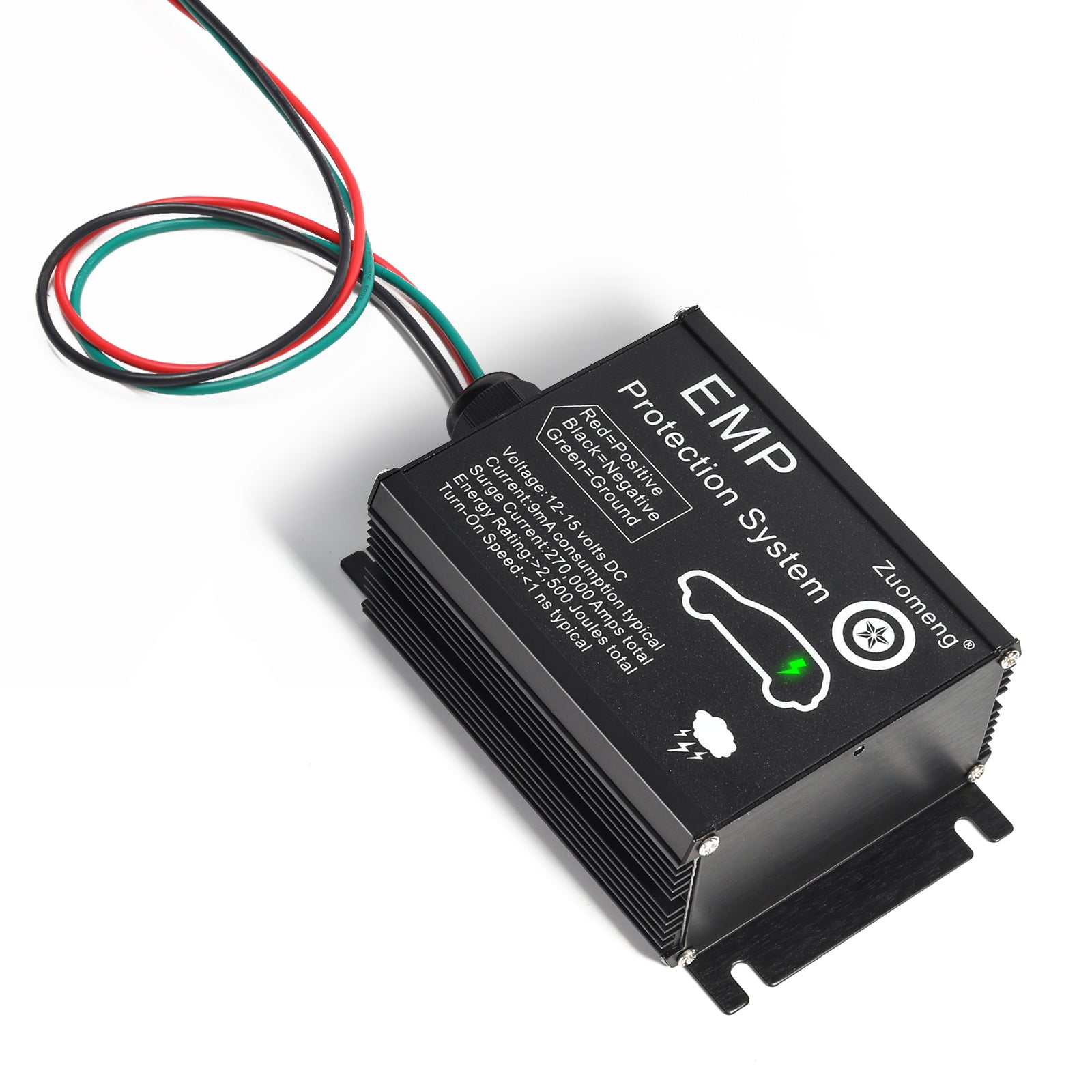 Vehicle EMP Protection, 12 Volt DC for Cars and Trucks, Lightning, Solar Flare, Surge, CME Protection,  270,000 A