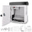 Outdoor Electrical Enclosure with Thermostat, 100W Heater & 12W Fan, IP65 Waterproof Galvanized Steel Cabinet, 32–140°F Temp Control, for Telecom, Power & Battery Systems (15.9"×13.4"×9.6")
