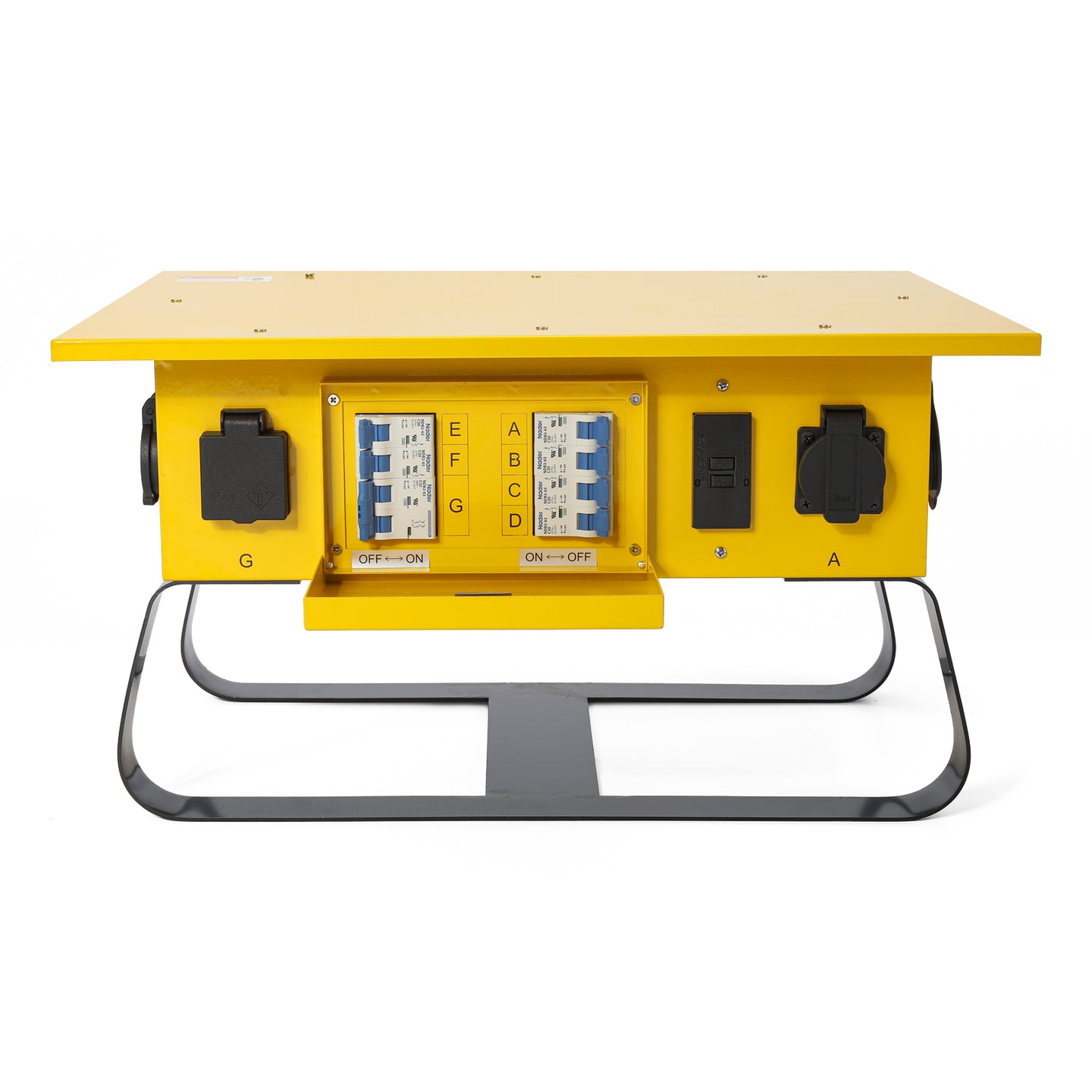 Power Distribution Box, Temporary Power Distribution Center, 50A California Standard Twist-to-Lock, UL Certified Components, Ideal for Temporary Power Needs