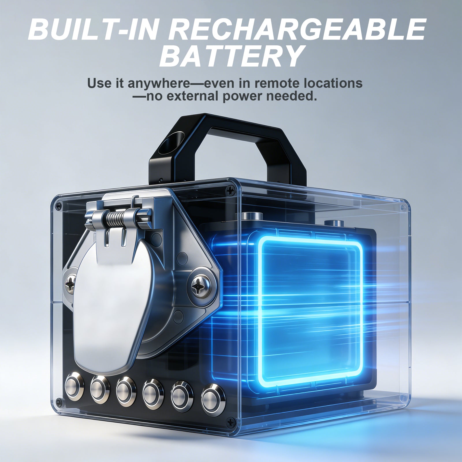 Professional Trailer Light Tester, Wireless Remote One-Person Operation, Built-in 12V 10Ah Rechargeable Battery, IP68 Waterproof All-Metal Housing, Compatible with 7-Way Round Pin Connector