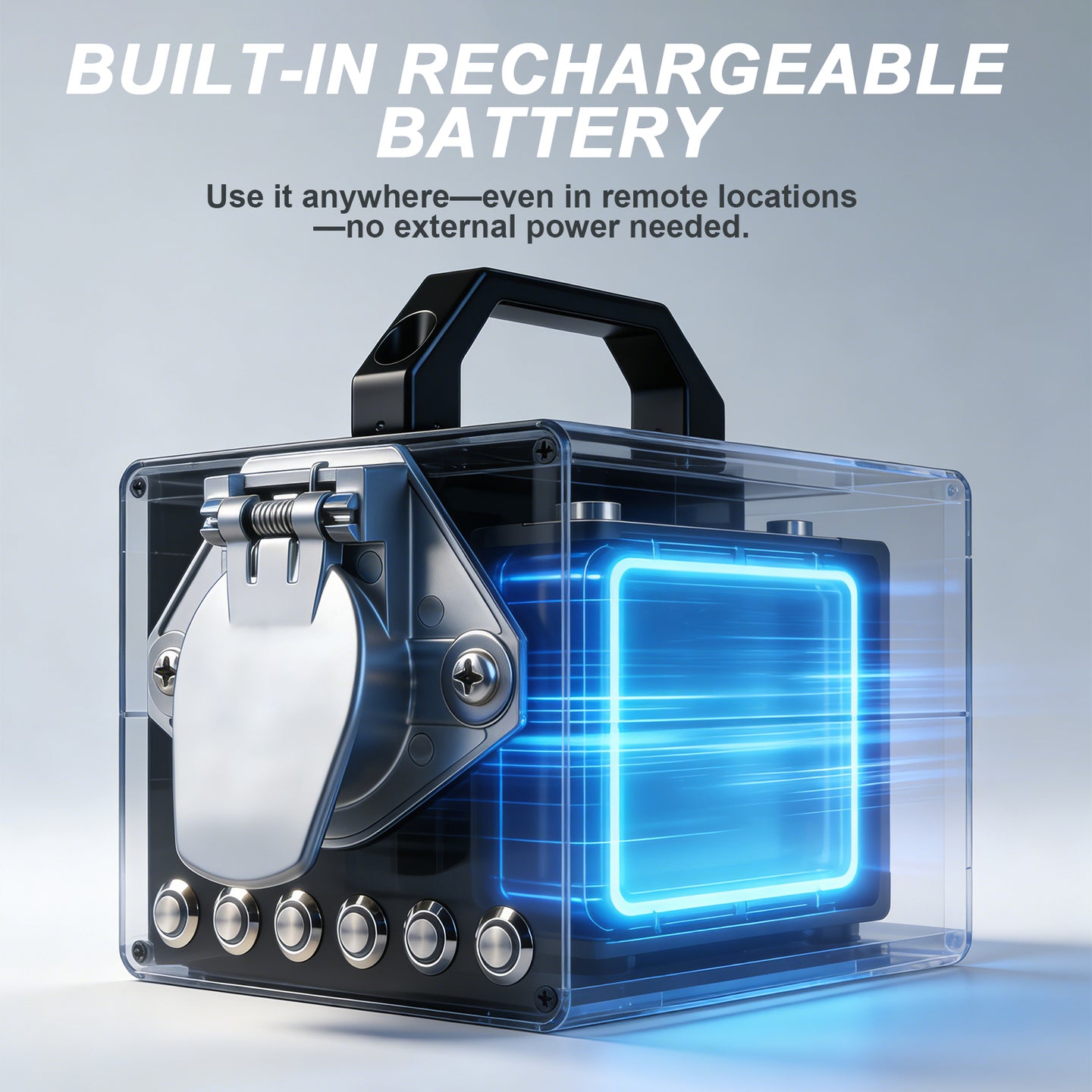Professional Trailer Light Tester, Wireless Remote One-Person Operation, Built-in 12V 10Ah Rechargeable Battery, IP68 Waterproof All-Metal Housing, Compatible with 7-Way Round Pin Connector