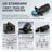 Trailer Light & Electric Brake Tester with Wireless Remote Control, 12V 10Ah Battery, IP68 All-Metal Case, Compatible with 7-Way Flat (Spade), Includes 6-Way Round & 4/5-Pin Connectors
