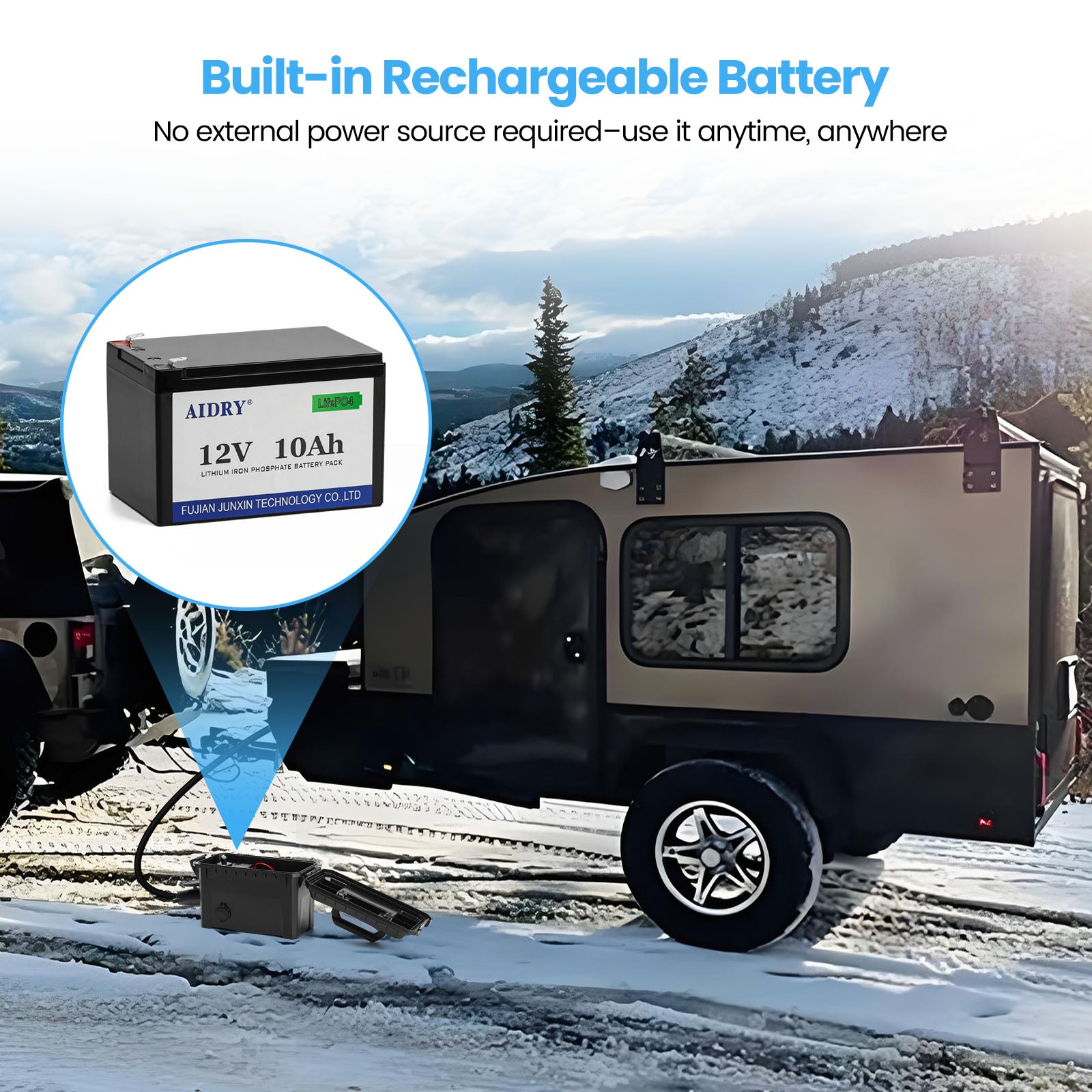 Trailer Light & Electric Brake Tester with 12V 10Ah Battery, Tests 7-Spade, 6-Round and 4/5-Flat Pin Type Trailer Harnesses, Upgrade Wireless Remote Control, IP68 Waterproof Case