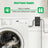 Washing Machine Water Leak Detector Kit with Dual Power Supply, Precise Sensor, Automatic Shut-Off Hot & Cold Valves 3/4" 90° , Alarm Sound and Alarm Light