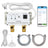 WiFi Smart Water Shutoff Valve with Leak Sensor, 3/4" Brass Valve & Extra Hose, Effortless Remote Control and Real-Time Water Leak Alerts via App, White