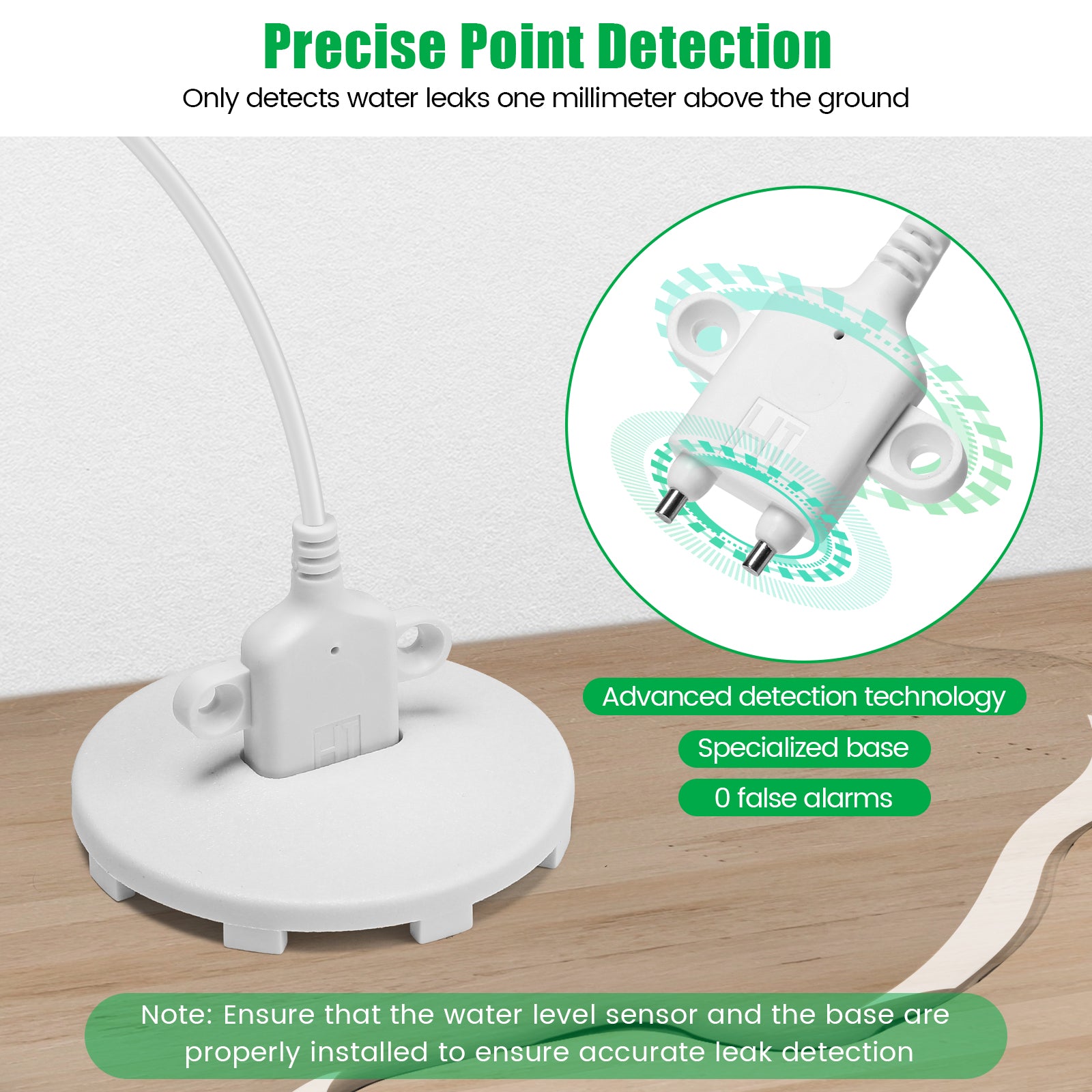 WiFi Smart Water Shutoff Valve with Leak Sensor, 3/4" Brass Valve & Extra Hose, Effortless Remote Control and Real-Time Water Leak Alerts via App, White