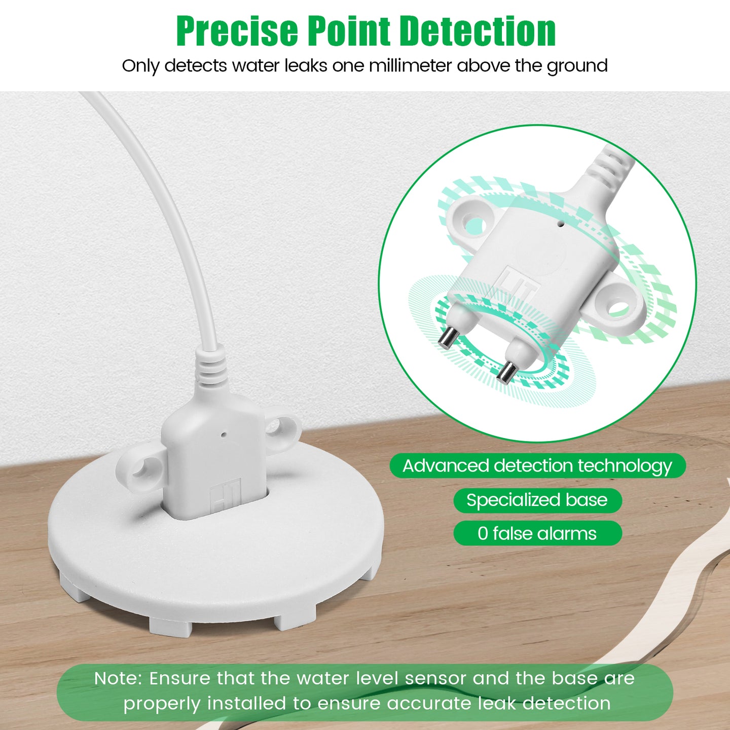 WiFi Smart Water Shutoff Valve with Leak Sensor, 3/4" Brass Valve & Extra Hose, Effortless Remote Control and Real-Time Water Leak Alerts via App, White