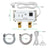 WiFi Smart Water Shutoff Valve with Leak Sensor, 3/4" Brass Valve & Extra Hose, Effortless Remote Control and Real-Time Water Leak Alerts via App, White