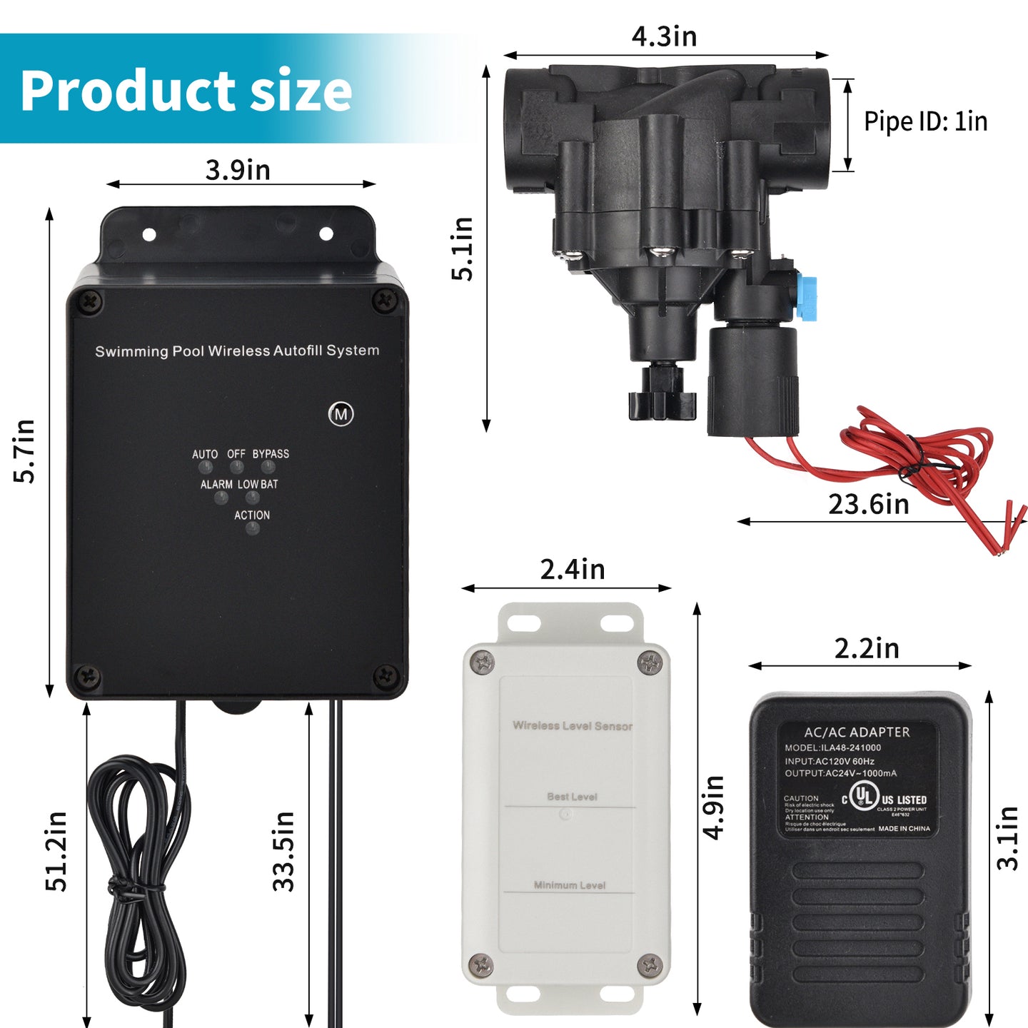 Smart Water Heater Remote Stop Valve with Leak Sensor, Automatic Shutoff, Water Leak Alert Push, 3/4"NPT 150PSI Brass Valve